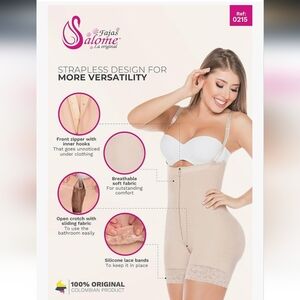 Fajas Salome Strapless Shapewear in Nude